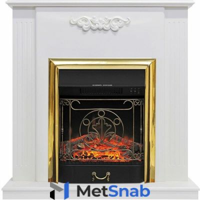 Электрокамин Royal Flame Capri с очагом Majestic FX Brass