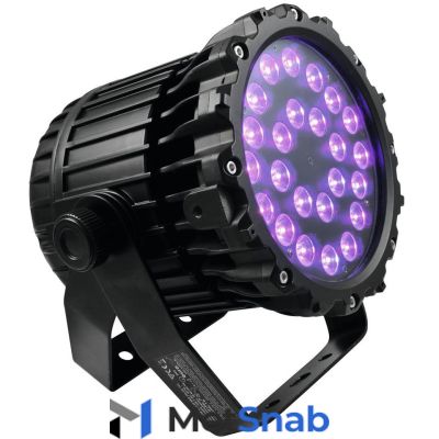 Eurolite LED IP PAR 24x3W TCL Погодозащищённый (IP 65) светодиодный прожектор RGB с 24 x 3W светодиодами TCL, угол луча 25 град., DMX 3/5 каналов, черный корпус.