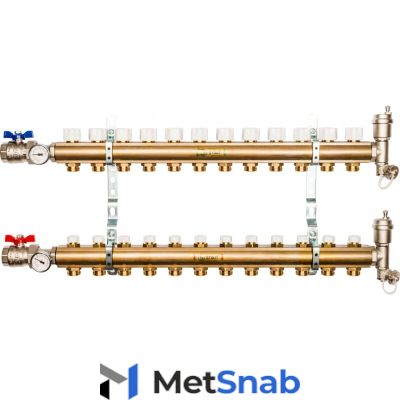 Распределительный коллектор STOUT SMB 0468 000012 без расходомеров 12 вых.