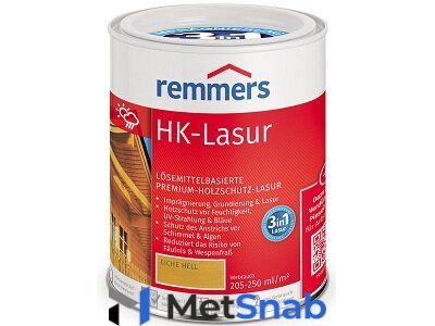 Remmers Лазурь защитная для деревянных фасадов Реммерс / Remmers HK-Lasur (Цвет-Тик / Teak Объём-10 л.)