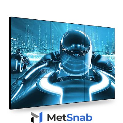 Профессиональная видеостена из 9 девяти ЖК дисплей (панель) Benq PL490 шов 3,5 мм яркостью 450 с креплением полного выдвижения