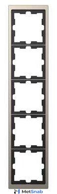 Рамка 5п Schneider Electric Merten D-Life MTN4050-6550, серый