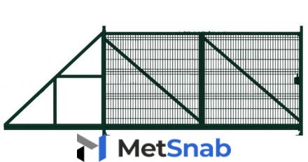 Ворота откатные Profi 2,03х4,0 RAL 6005 влево