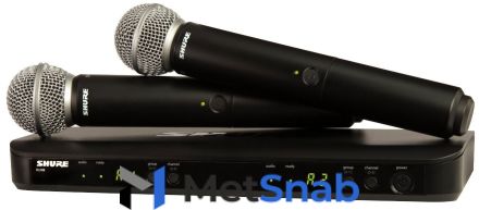 SHURE BLX288E/PG58 M17 662-686 MHz двухканальная радиосистема с двумя ручными передатчиками PG58