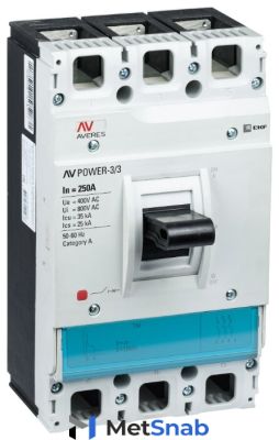 Автоматический выключатель EKF AV POWER-3/3 3P (термомагнитный) 35kA