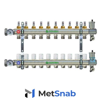Коллекторная группа COMISA 1 с расходомерами, 10 отводов