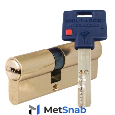 Механизм цилиндровый Mul-T-Lock Interactive+ (35х75) кл/кл Латунь