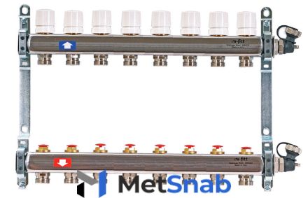 Коллектор распределительный Uni-Fitt 1 8 выходов, с регулировочными и термостатическими вентилями 451I4308"