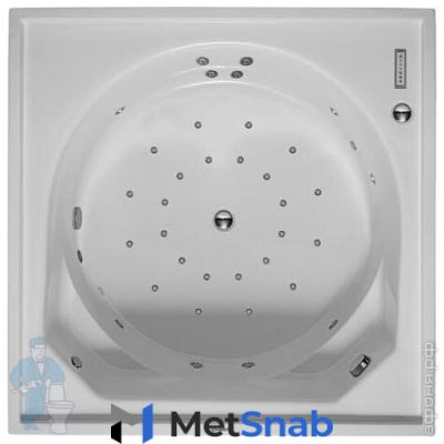 Ванна акриловая Duravit Blue Moon 1400х1400х560 водно-возд. массаж E 760143000CE1000