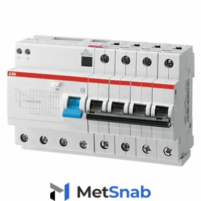 Дифференциальный автомат ABB DS204 Дифавтомат 4P 25A (C) 6kA тип AC 30mA (2CSR254001R1254)