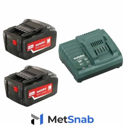 Набор METABO Basic-Set 18 В 2x4.0 Ач+ЗУ (685050000)