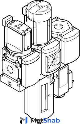 Блок подготовки воздуха, комбинация Festo MSB6N-1/2:C3J2F3-WP