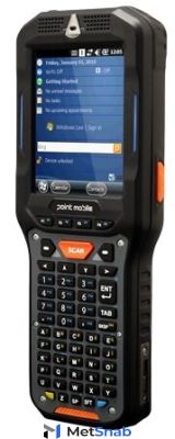 Терминал сбора данных POINT MOBILE PM450 (дальнобойный) WIFI/BT/802.11abgn/512MB/1Gb/QVGA/WCE6.0/numeric/ext battery