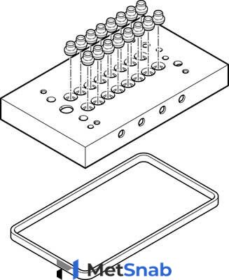 Многоканальная пневматическая плита Festo CPV10-VI-P8-1/8-C