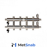 Распределительный коллектор отопления Прокситерм GK 25-5 на 5 контуров до 60 кВт