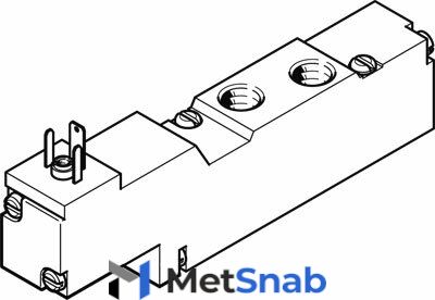 Распределитель с электроуправлением Festo MEBH-5/2-1/8-P-L-B-110AC