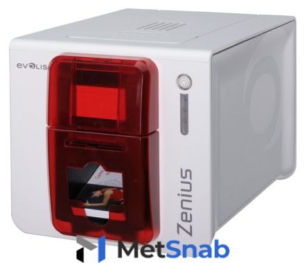 Принтер пластиковых карт Evolis Zenius Classic, USB, в комплекте: R5F002EAA-1шт,100 карт, CardPerso XS (ZN1U0000RS-MB2)