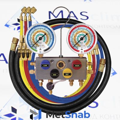 Манометрический коллектор 4х ходовой R22, R134a, R407C, R404A, R507 Mastercool (96261-MB)