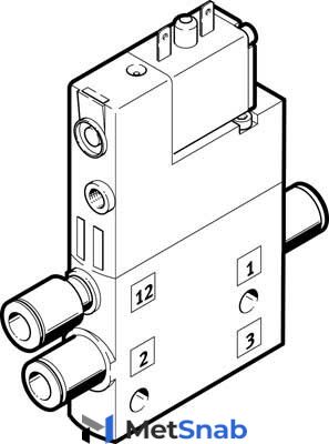 Распределитель с электроуправлением Festo CPE14-M1BH-3OLS-QS-8