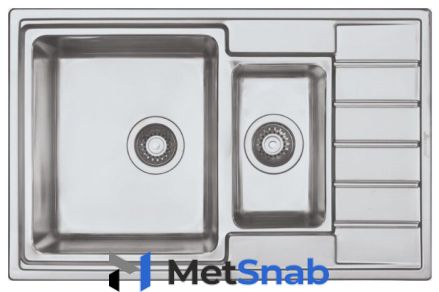 Врезная кухонная мойка Seaman ECO Roma SMR-7850B.0 78х50см нержавеющая сталь