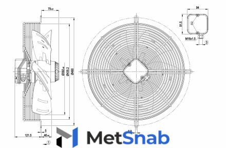 Вентилятор осевой ebmpapst S4D400AS0465