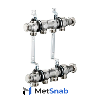 Oventrop Коллектор, 1", Multidis SH 11, выход-3/4" ЕК, нержавеющая сталь