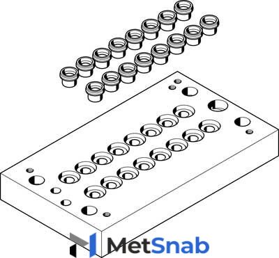 Многоканальная пневматическая плита Festo CPV14-VI-P8-1/8