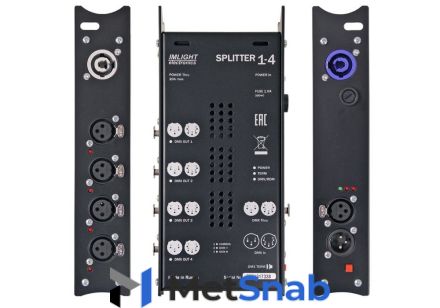 IMLIGHT SPLITTER 1-4-PwC Блок усиления сигнала DMX-512-A