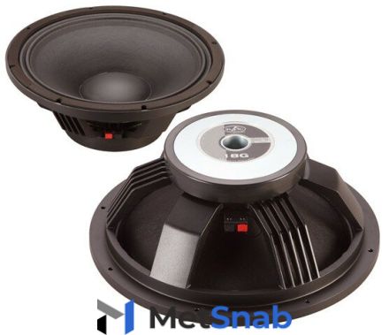 DAS AUDIO 18G Динамик 18" 700/1400 Вт, 8 Ом, 97 дБ, 30 Гц - 2 кГц, алюминиевая рама, ферритовый магнит