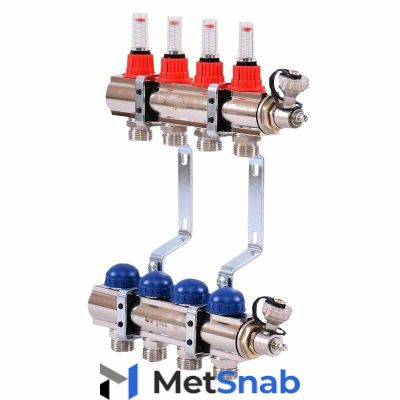 Uni-Fitt коллекторная группа с термостатическими вентилями и расходомерами на 11 выхода (440E4311)