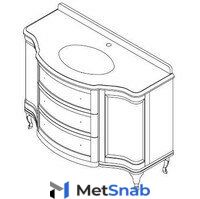 Тумба под раковину Caprigo Imperio 120 с филенками