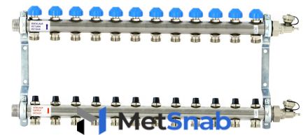 Коллектор распределительный Uni-Fitt Н 1 12 выходов, с регулировочными и термостатическими вентилями 456W4312"