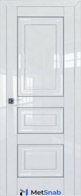 Глянцевая дверь экошпон PROFIL DOORS 25L (Белый люкс)