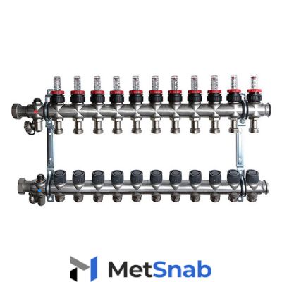 Коллектор Oventrop Multidis SF 11 с расходомерами на 11 выходов - 1404361