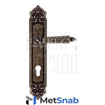 Дверная ручка Extreza LEON Леон 303 на планке PL02 античная бронза cyl