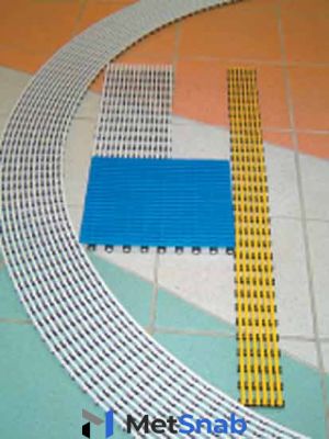 Решетка для канала перелива до 300 мм, цвета: синий, красн., бежев., серый, белый, толщина 23 мм