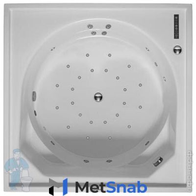 Ванна акриловая Duravit Blue Moon 1400х1400х560 водно-воздушный массаж L 760143000CL1000