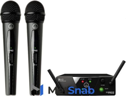 AKG WMS40 Mini2 Vocal Set BD US25A/C (537.500 & 539.300) вокальная радиосистема с 2-мя ручными передатчиками