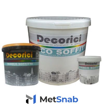 Краска акриловая Decorici Bianco Soffitto водоэмульсионная 14 л