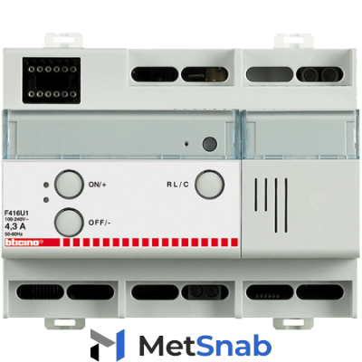 Автоматизация F416U1 Универсальный активатор-диммер для резистивных, индуктивных и емкостных нагрузок, 1 канал, 4,3А Bticino