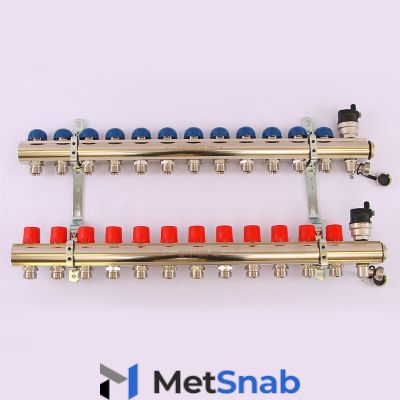 Колл. группа EMMETI TOPWAY 1"x3/4" ЕК 12 выходов с термостатическими вентилями