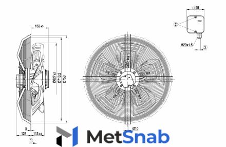 Вентилятор осевой ebmpapst S4D630BF0304