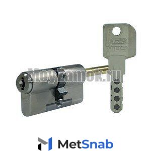 Цилиндровый механизм EVVA MCS (77)46/31 ключ/шток, никель