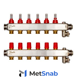 Коллекторы Danfoss SSM-6 для 6 контуров