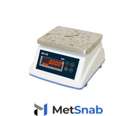 Весы порционные MAS пылевлагозащищённые MSWE-30D размер платформы 210х175