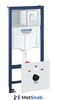 Система инсталляции для унитаза GROHE Rapid SL с панелью смыва Arena Cosmopolitan (3 режима) (1,13 м) (38929000)