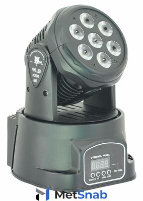 Nightsun SPB305B вращающаяся голова, WASH, 7 LED x 12W,DMX, авто, звук.актив. Master/slave