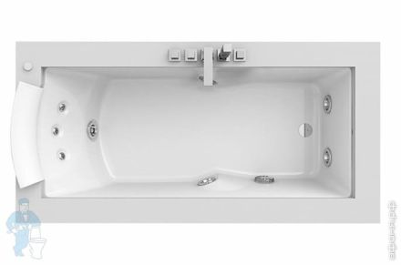 Ванна встраиваемая JACUZZI AURA UNO (1850х950х660) гидромассаж 9443-734A