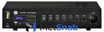 SHOW TA-3121 - Трансляц. система 120 Вт, 25/70/100В, 4Line/mic+2AUX, MP3 плеер .