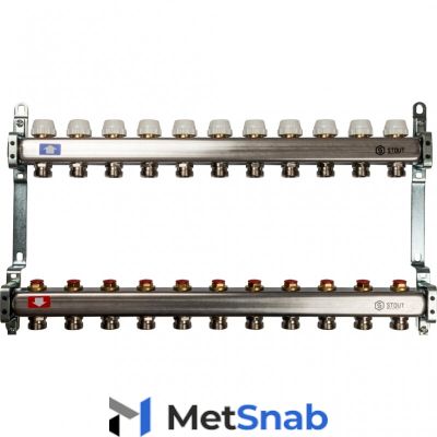 Коллектор STOUT SMS 0922 000011 без расходомеров 11 вых.